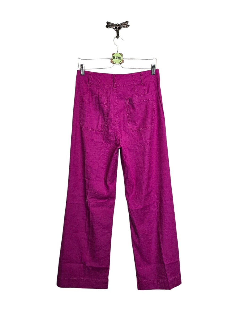 Maeve Colette European Linen Stretch High-Rise Wide-Leg Pants 28T Tall - Picture 3 of 12